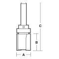 Carb-I-Tool T 8236 B 1/2- 12.7mm (1/2 inch) Shank 28.6mm TCT Inverted Flush Trimming Bits